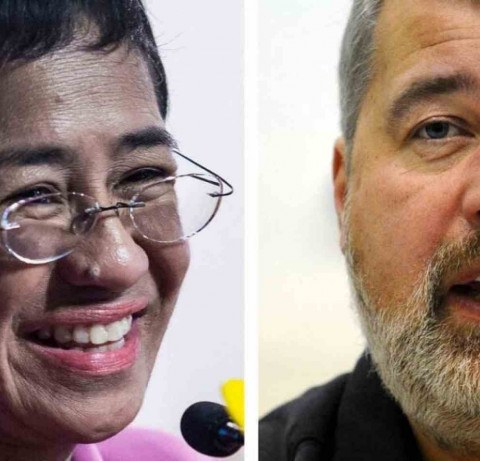 Maria Ressa e Dmitry Muratov 