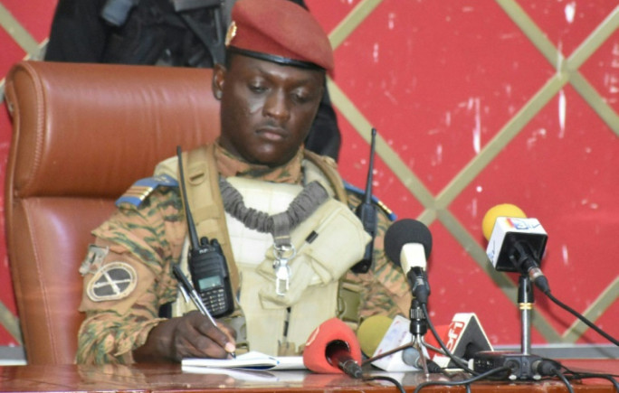 O capitão Ibrahim Traoré em Ouagadougou