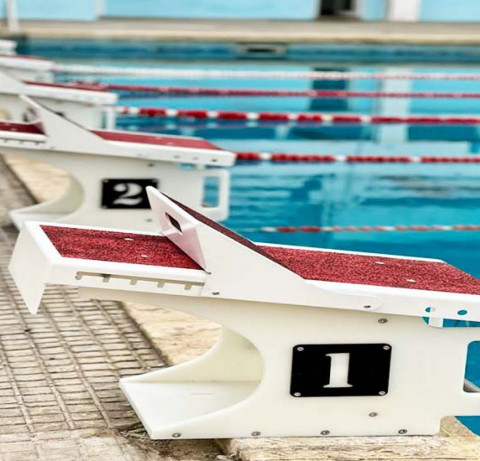 Novos blocos de partida na piscina do Alvalade