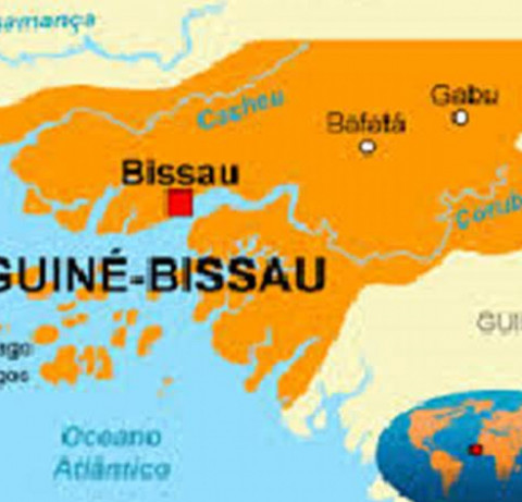 Mapa da Guin&eacute;-Bissau