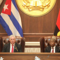 Presidentes de Angola, Jo&atilde;o Louren&ccedil;o, e de Cuba, Miguel Diaz-Canel