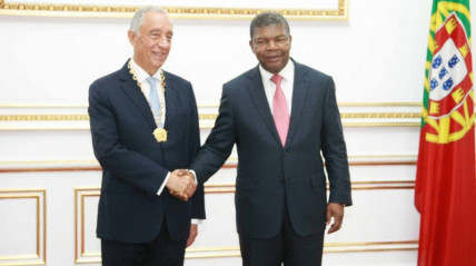Presidente João Lourenço (à dir.) com homólogo Marcelo Rebelo de Sousa (arquivo) - Francisco Miúdo