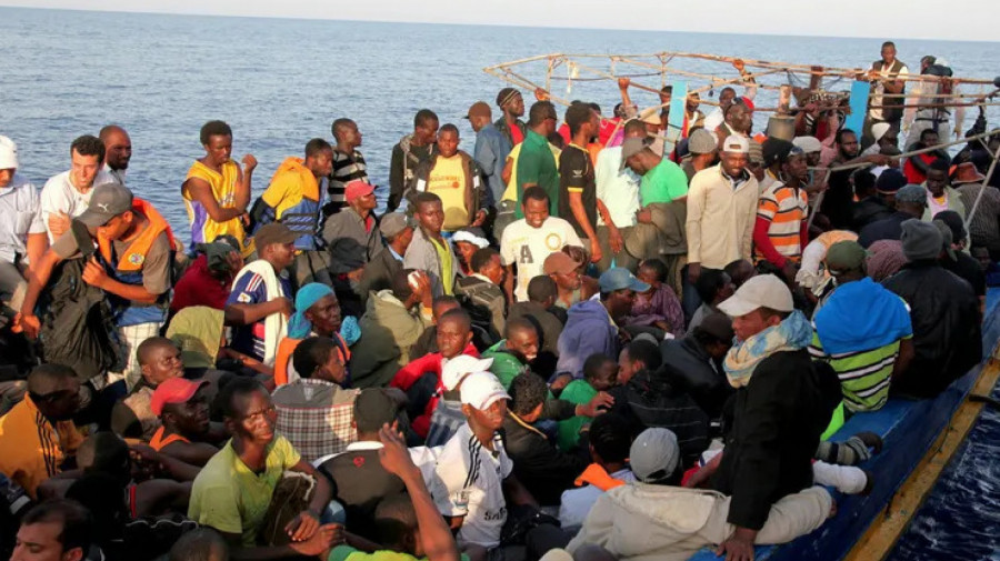 Novos emigrantes chegaram hoje à Ilha de Lampedusa