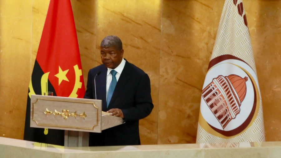 João Lourenço durante a leitura do Discurso sobre o Estado da Nação