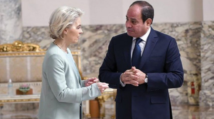 Presidente Al Sisi e Leyen abordaram o futuro dos palestinianos - DR