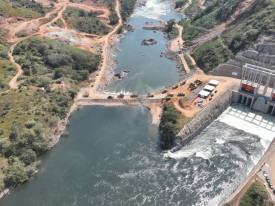 obras da barragem de Caculo-Cabaça - Xinhua
