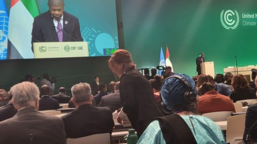 Presidente da República, João Lourenço, discursando na Cop28