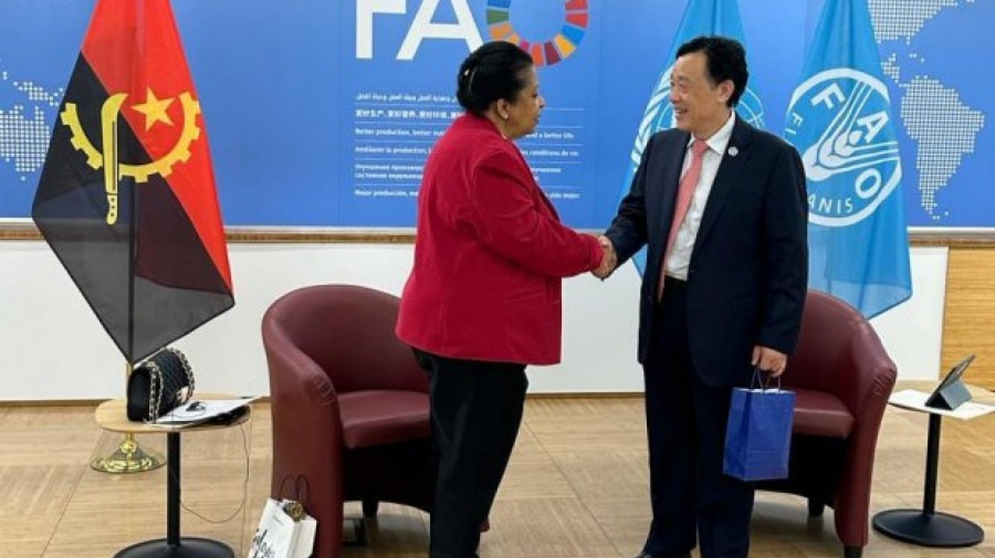 Embaixadora Fátima Jardim e DG da FAO