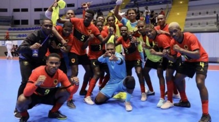 Integrantes da selecção nacional de Futsal - DR