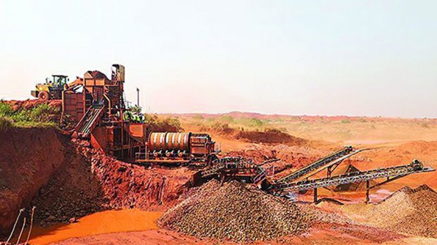 Produção de minério em Angola