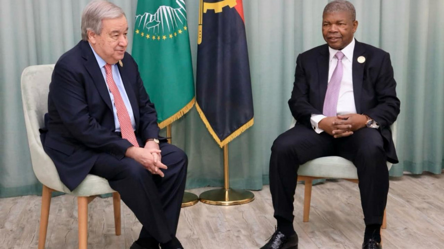 Presidente João Lourenço e o Secretário-Geral da ONU (esq), no Cairo (Egipto)