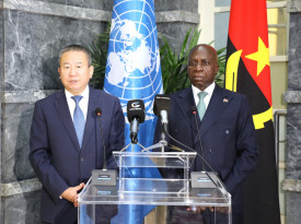 Ministro das Relações Exteriores e o Enviado Especial da ONU (esq.), Huang Xia - MIREX