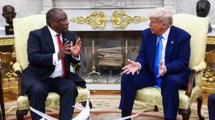 Encontro de Trump e Ramaphosa decorreu em ambiente de tensão - DR
