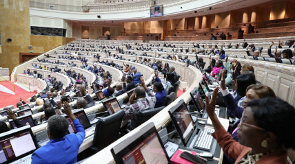 Parlamentares angolanos votam numa das sessões plenárias