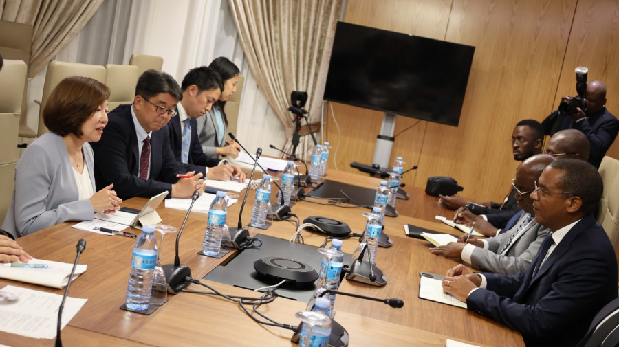 Ministro de Estado para Coordenação Económica reuniu-se com vice-presidente da Agência de Cooperação do Japão, Katsura Miyazaki