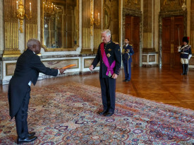 Embaixador Edgar Gaspar Martins apresentou cartas credenciais ao Rei da Bélgica, Filipe I - MIREX