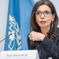 A representante especial do SG da ONU para o Combate à Violência, Najat Maalla M’jid