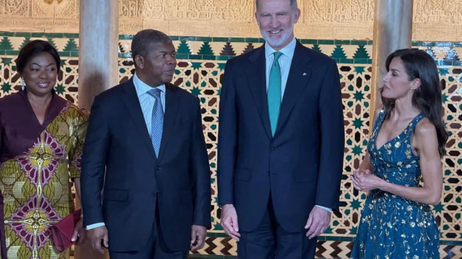 Casal Presidencial com o Rei de Espanha