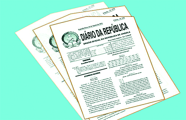 Fac-simile do Di&aacute;rio da Rep&uacute;blica de Angola