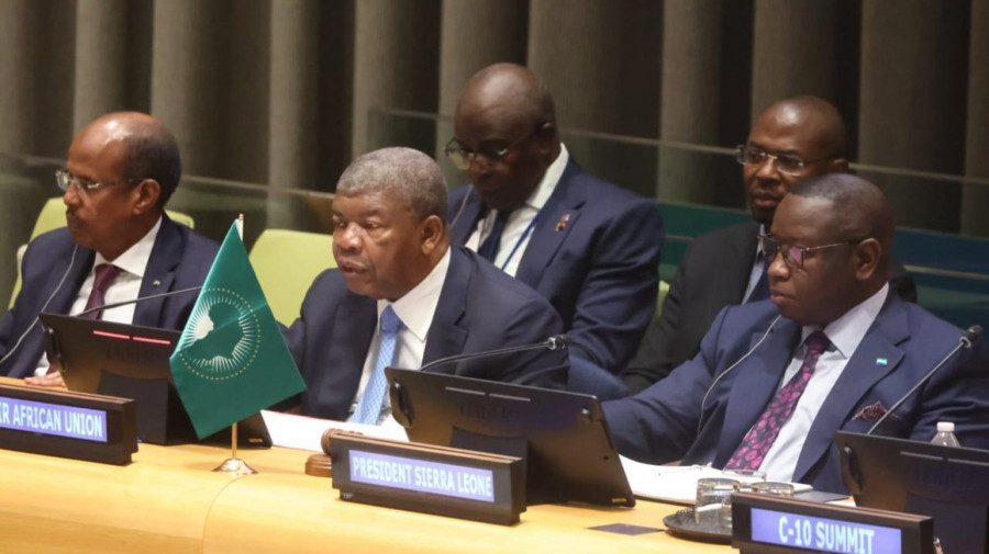 Presidente em exercício da União Africana, João Lourenço, discursa na cimeira do Comité de Chefes de Estado e de Governo da UA sobre a Reforma do Conselho de Segurança da ONU