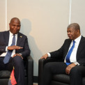 Presidente Jo&atilde;o Louren&ccedil;o e o seu hom&oacute;logo de Mo&ccedil;ambique, Daniel Chapo - foto de arquivo