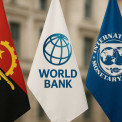 Bandeiras de Angola, Banco Mundial e Fundo Monet&aacute;rio Internacional (FMI)
