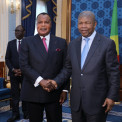 Presidente da Rep&uacute;blica, Jo&atilde;o Louren&ccedil;o, felicita seu hom&oacute;logo do Congo, Dennis Sassou Nguesso, pela sua reelei&ccedil;&atilde;o