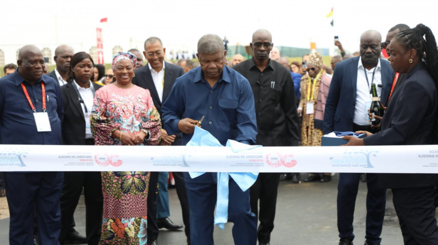 Presidente da República, João Lourenço, inaugura fábrica de tratamento de gás não associado