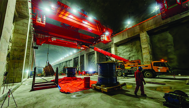 Obras em curso no Aproveitamento Hidroeléctrico de Caculo Cabaça 