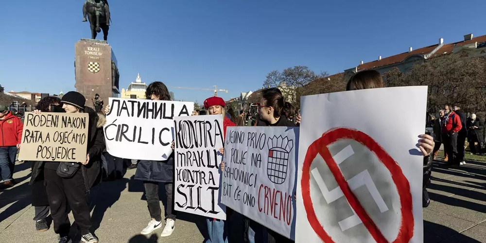 Croatas marcham contra fascismo e revisionismo histórico pró-nazi