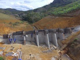 Barragem do Bero em constru&ccedil;&atilde;o na prov&iacute;ncia do Namibe - DR