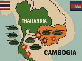 Ataque a&eacute;reo p&otilde;e em causa acordo entre Camboja e Tail&acirc;ndia - DR