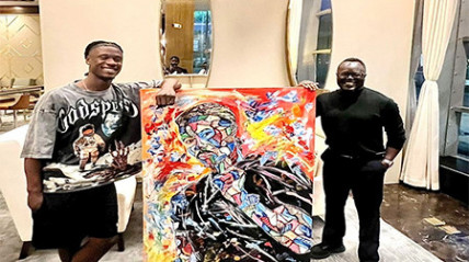 Artista Mampuya com Eduardo Camavinga - DR