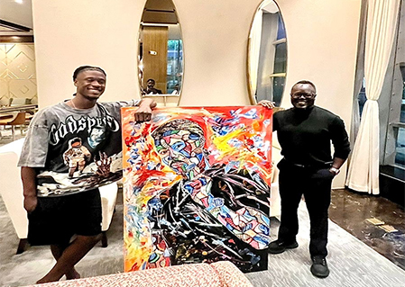 Artista Mampuya com Eduardo Camavinga