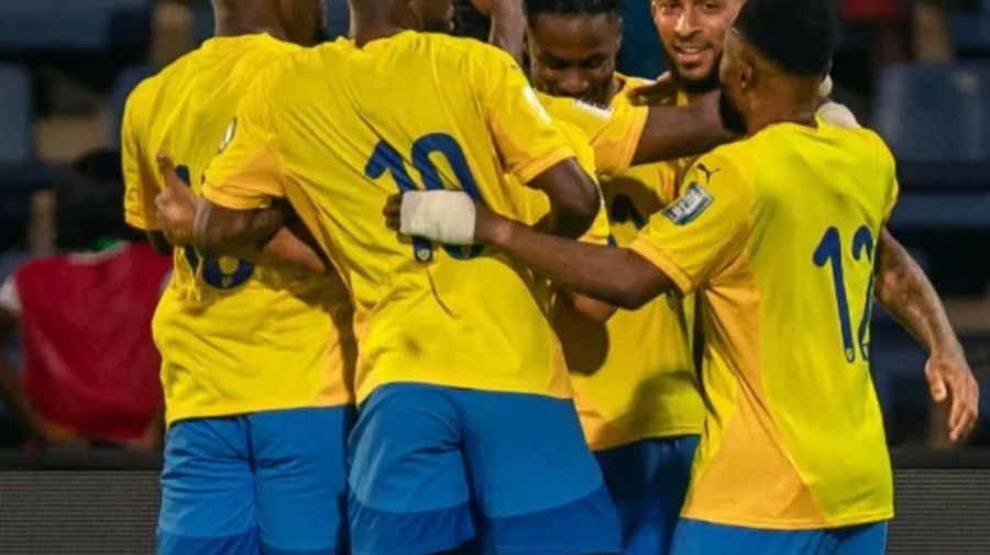 Jogadores da selec&ccedil;&atilde;o do Gab&atilde;o 