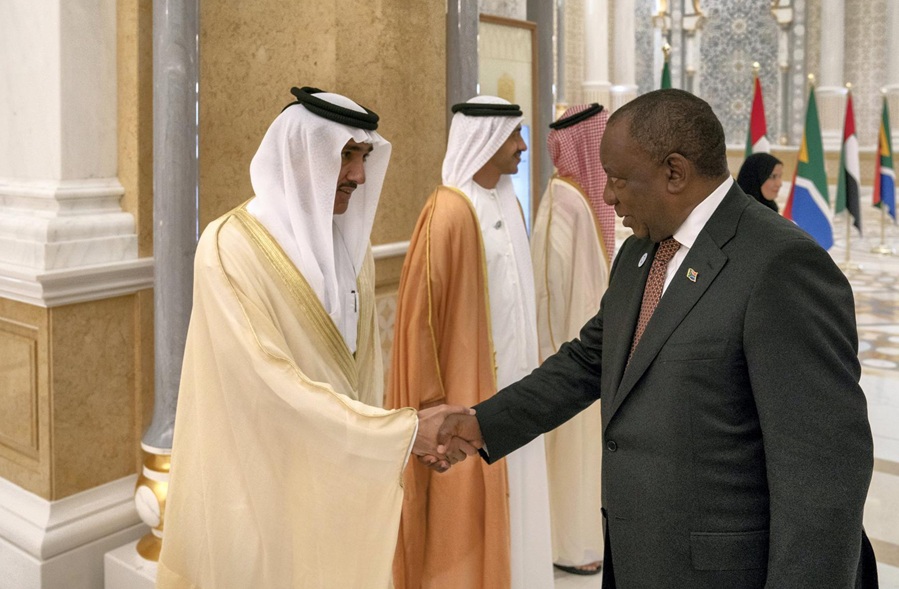 Presidente da &Aacute;frica do Sul visita Emirados &Aacute;rabes Unidos