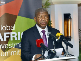 Presidente da Rep&uacute;blica, Jo&atilde;o Louren&ccedil;o, discursa na cerim&oacute;nia de lan&ccedil;amento da Cimeira Global de Investimentos para &Aacute;frica - CIPRA