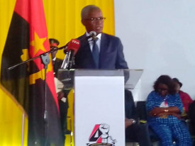 Ministro de Estado e Chefe da Casa Militar do Presidente da Rep&uacute;blica, Francisco Pereira Furtado, discursa no acto do 04 de Fevereiro - Angop