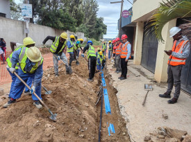 Obra na cidade do Lubango  - DR