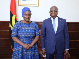 Ministro T&eacute;te Ant&oacute;nio com a Coordenadora da ONU em Angola - DR