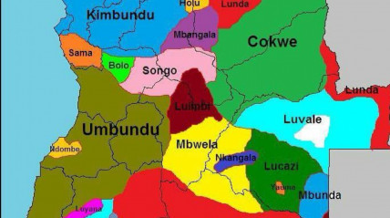 Mapa lingu&iacute;stico de Angola 