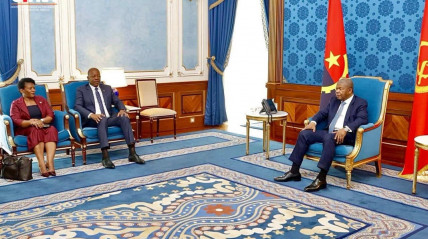 Presidente da República, João Lourenço, recebeu em audiência o Primeiro- ministro de São Tomé e Príncipe, Américo dos Ramos - CIPRA