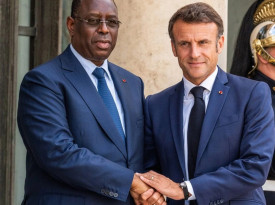 Macky Sall re&uacute;ne-se com Emmanuel Macron - DR
