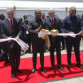 Ministro de Estado para a Coordena&ccedil;&atilde;o Econ&oacute;mica, Jos&eacute; de Lima Massano, inaugura complexo industrial de refina&ccedil;&atilde;o, transforma&ccedil;&atilde;o e engarrafamento de &oacute;leos vegetais "Rafinole", em Luanda