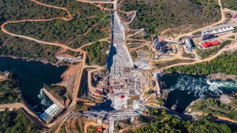 Aproveitamento hidro-el&eacute;ctrico de Caculo Caba&ccedil;a est&aacute; em constru&ccedil;&atilde;o no tro&ccedil;o m&eacute;dio do rio Kwanza, na prov&iacute;ncia do Cuanza Norte