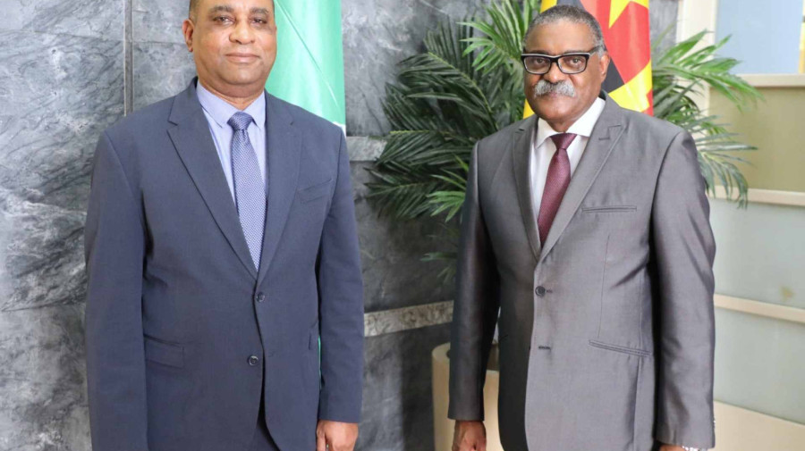 Secret&aacute;rio de Estado para Coopera&ccedil;&atilde;o Internacional e Comunidades Angolanas, Domingos Vieira Lopes, recebeu em audi&ecirc;ncia &Oacute;scar Le&oacute;n Gonzalez, embaixador de Cuba acreditado em Angola