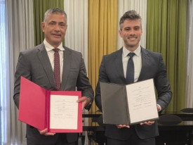 Ministro da Energia e &Aacute;guas, Jo&atilde;o Baptista Borges, assina com autoridades do Brasil Memorando de Entendimento no dom&iacute;nio da energia el&eacute;ctrica - Cedida