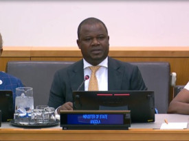 Ministro de Estado Dion&iacute;sio da Fonseca participa na celebra&ccedil;&atilde;o do Dia Internacional em Mem&oacute;ria das V&iacute;timas da Escravatura e do Tr&aacute;fico Transatl&acirc;ntico de Escravos - Cedida