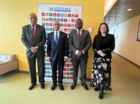 Ministro de Estado e chefe da Casa Civil do Presidente da Rep&uacute;blica, Dion&iacute;sio da Fonseca (2&ordm; dir,), reuniu-se com assistente do Secret&aacute;rio-Geral das Na&ccedil;&otilde;es Unidas, Navid Hanif (2&ordm; esq.) - Cedida