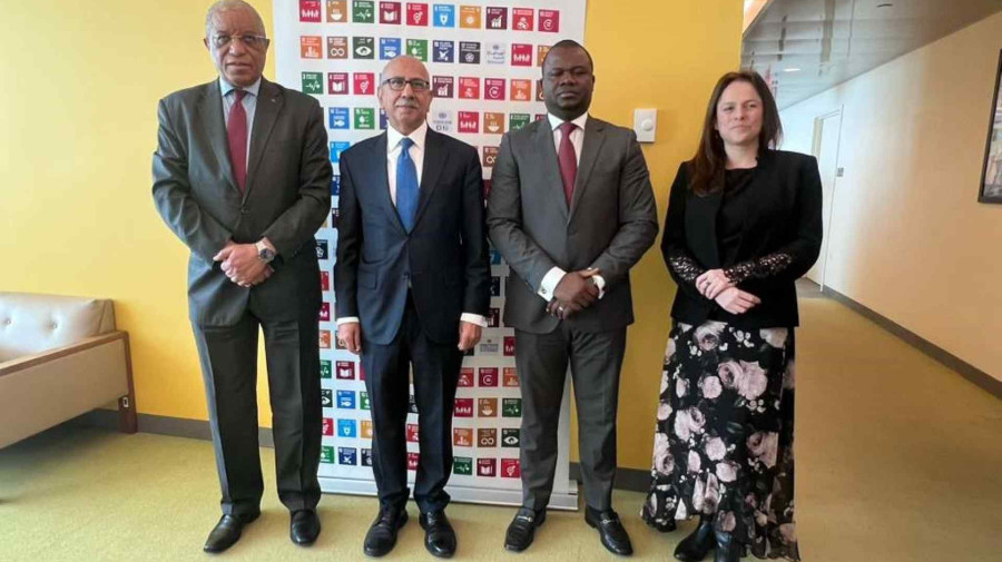 Ministro de Estado e chefe da Casa Civil do Presidente da Rep&uacute;blica, Dion&iacute;sio da Fonseca (2&ordm; dir,), reuniu-se com assistente do Secret&aacute;rio-Geral das Na&ccedil;&otilde;es Unidas, Navid Hanif (2&ordm; esq.)